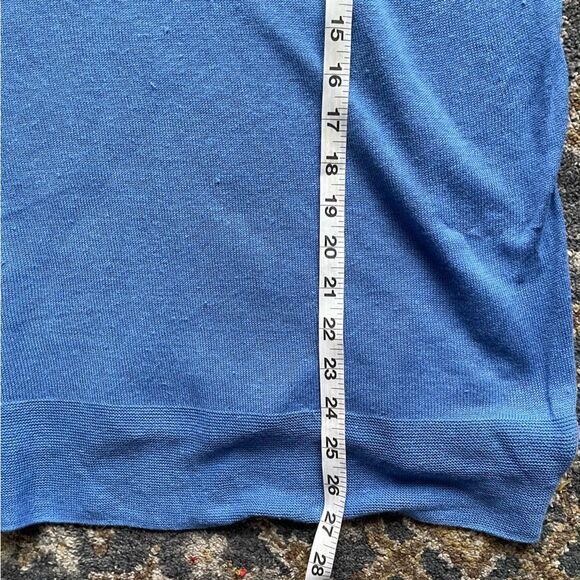 J Jill Blue Linen Cotton Blend Oversized long-sleeve Shirt Size M - Picture 8 of 8